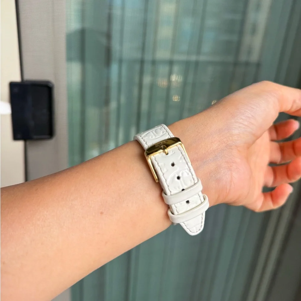 Just Cavalli Gold Plated Stainless Steel‎ JC Logo Women’s Wristwatch 35mm White